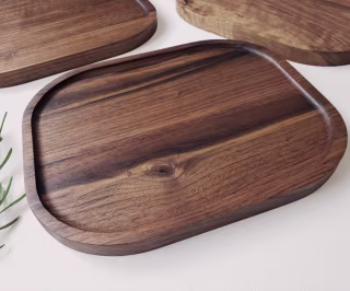 Tan France x Etsy / Medium Black Walnut Wood Trays