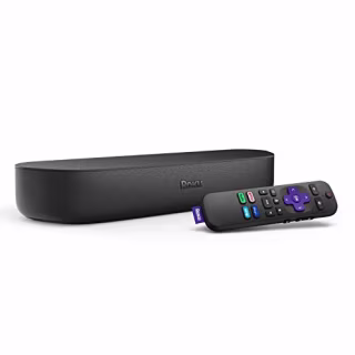 Roku Streambar | 4K/HD/HDR Streaming Media Player & Premium Audio, All in one, Includes Roku Voice Remote, Released 2020