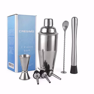 Cresimo 24 Ounce Cocktail Shaker Bar Set with Accessories