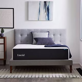 LUCID 14 Inch Memory Foam Queen Mattress