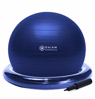 Gaiam Essentials Balance Ball & Base Kit
