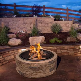 Sun Joe Fire Joe Wood Burning Cast Stone Fire Pit