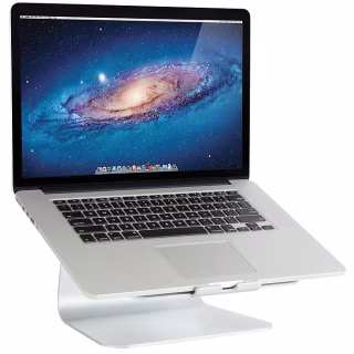 Rain Design 10032 mStand Laptop Stand, Silver (Patented), Ergonomic Aluminum Computer Riser for Office or Home Desk Setup, Compatible with MacBook Air Pro