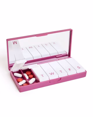 Mauve Port and Polish Pill Box at Neiman Marcus. New and notable launches this week.