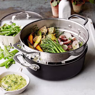 Williams Sonoma Professional Nonstick Steamer Set. Best Multi Purpose Pans. Our Place Always Pan: My best all-in-one cookware upgrade