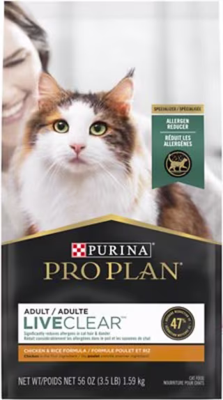 LIVECLEAR Adult Cat Food. 2021 Product of the Year.
