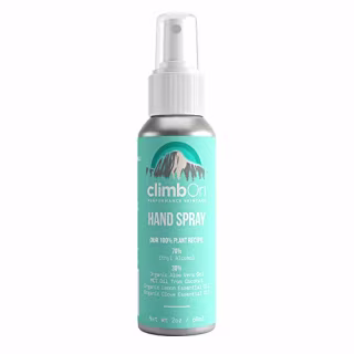 climbOn Hand Sanitizer Spray. Best travel-sized hand sanitizers 2021.