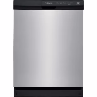Frigidaire - 24" Front Control Tall Tub Built-In Dishwasher - Stainless steel. Best Dishwasher.