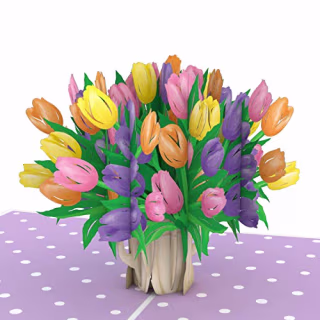 LovePop Tulips 3D Card. Best Mother's Day cards in 2021.