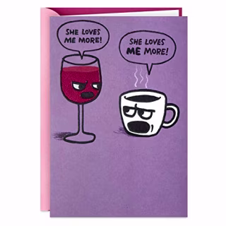 Hallmark Wine and Coffee Mother's Day Card. Best Mother's Day cards in 2021.