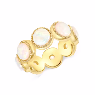 Ounce of Salt Opal Eternity Ring
