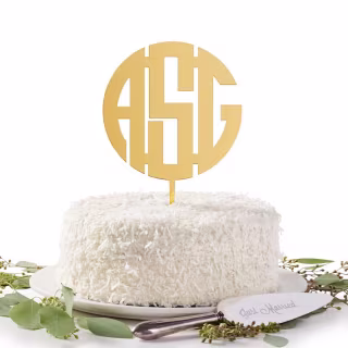 Mark &amp; Graham Acrylic Cake Topper