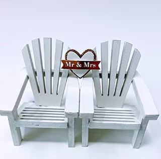 Flower Adventures Mini Adirondack Chairs Beach Wedding Cake Topper
