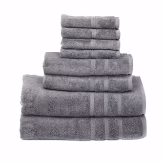 MOSOBAM 8-Piece Bamboo Large Oversized Bathroom Towel Set