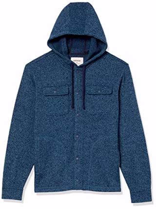 Goodthreads Men's Sweater-Knit Fleece Long-Sleeve Shirt Jacket