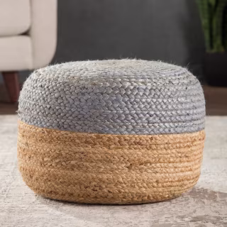 Teele 18" Wide Round Pouf Ottoman