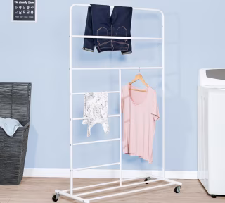 Pottery Barn Multi-Section Rolling Laundry Drying Rack