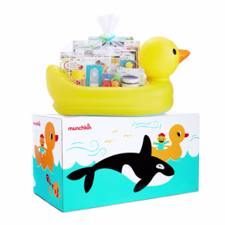 White Hot Duck Tub Gift Basket