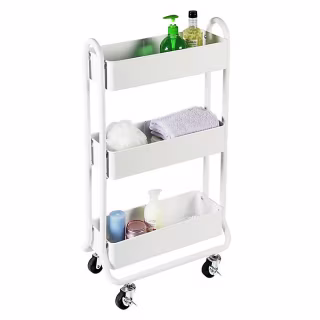 Squared Away 3 Tier Narrow Bath Storage Cart