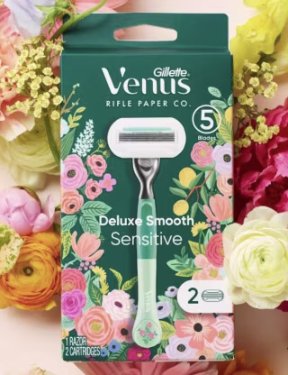 Rifle Paper Co. + Venus Deluxe Smooth Sensitive Razor