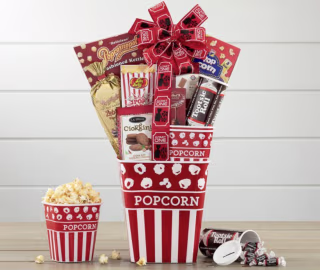 Family Movie Night Popcorn Gift Basket