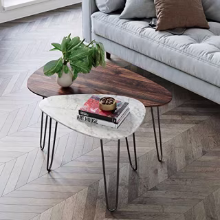 Nathan James Bodhi Mid-Century Nesting Coffee Table