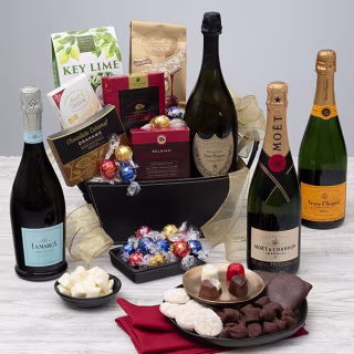 Gourmet Gift Baskets Champagne and Truffles Gift Basket