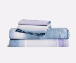 Brooklinen Karen J. Revis Stripes in Ultraviolet bed and bath linens