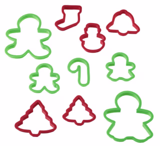 Wilton Plastic Christmas Cookie Cutter Set