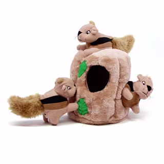 Outward Hound Hide-A-Squirrel Squeaky Puzzle Plush Dog Toy