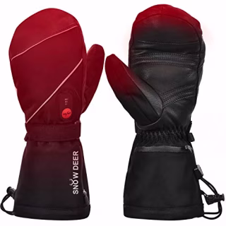 Snow Deer Heated Mittens