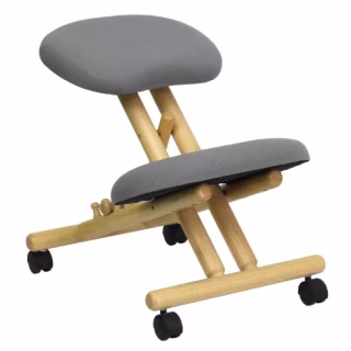 Flash Furniture Mobile Wooden Ergonomic Kneeling Office Chair