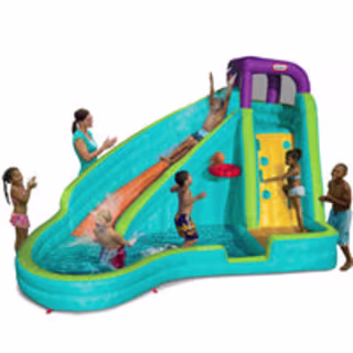 Little Tikes Slam 'n Curve Inflatable Water Slide with Blower
