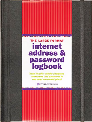 Large-Format Internet Address &amp; Password Logbook