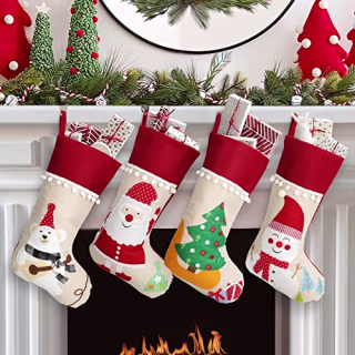 GoldFlower Christmas Stockings 4 Pack