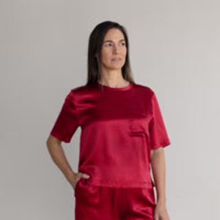 Cozy Earth Serenity Silk Scoop Neck Tee