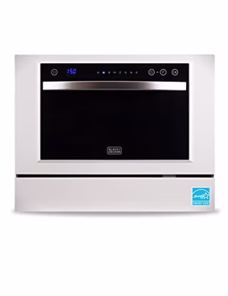 BLACK+DECKER BCD6W Compact Countertop Dishwasher