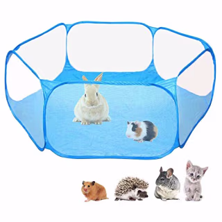 Small Animals C&C Cage Tent, Breathable & Transparent Pet Playpen