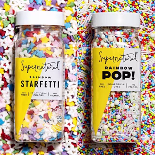 Supernatural Rainbow Pop! &amp; Starfetti Natural Sprinkle Kit