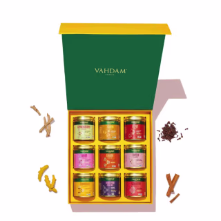 Vahdam India Kitchen Essentials: Box of 9 Single Origin Spices