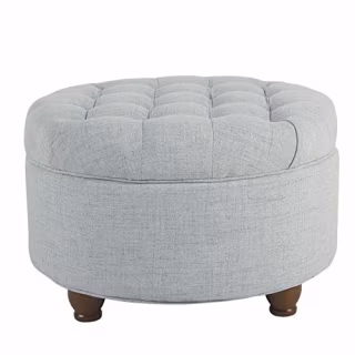 HomePop Large Tufted Storage Ottoman