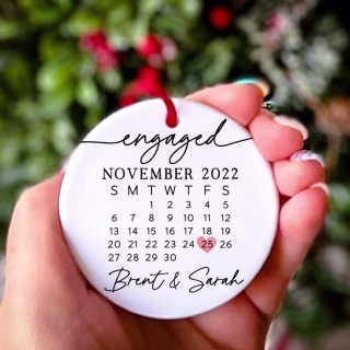 Personalized Engagement Ornament