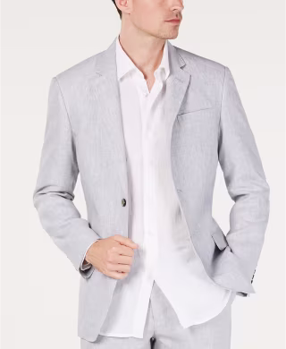 Tasso Elba Men's 100% Linen 2-Button Blazer