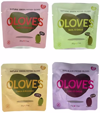 Oloves Natural Pitted Olives Variety Pack of 24
