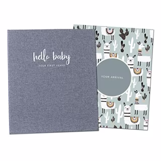 Minimalist Baby Memory Book | Keepsake Milestone Journal | LGBTQ Friendly | 9.75 x 11.25 in. 60 Pages | Perfect Baby Shower Gift