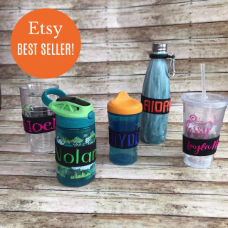 CupBandsz Personalized Sippy Cup Labels, Cup band Cup name bands waterbottle labels, bottle monogram for bottles toddler baby kids school