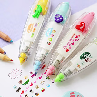 DIY Decorative Correction Tape for Scrapbooking Greeting Card Letter Diary Stationery School Supplies (Set of 4)