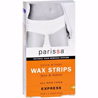 Q&E Wax Strips Face & Bikini Parissa 16 ct Wax Strip