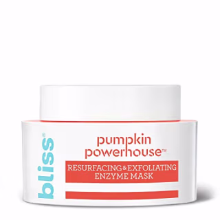 Bliss Pumpkin Powerhouse Resurfacing and Exfoliating Enzyme Face Mask with Shea Butter and Prebiotics, Made Without Parabens and Sulfates, 1.7 ounces
