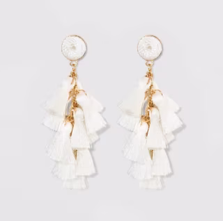 BaubleBar Multi-Tassel Drop Earrings
